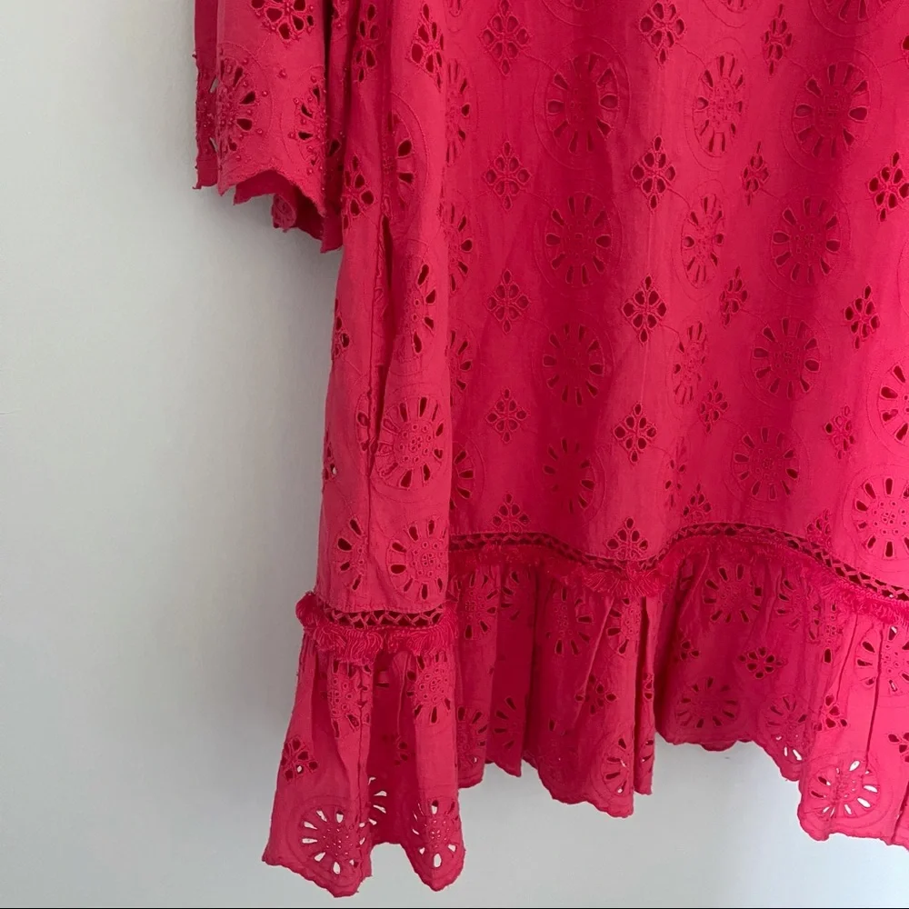 Anthropologie Eyelet Lace Tunic Dress